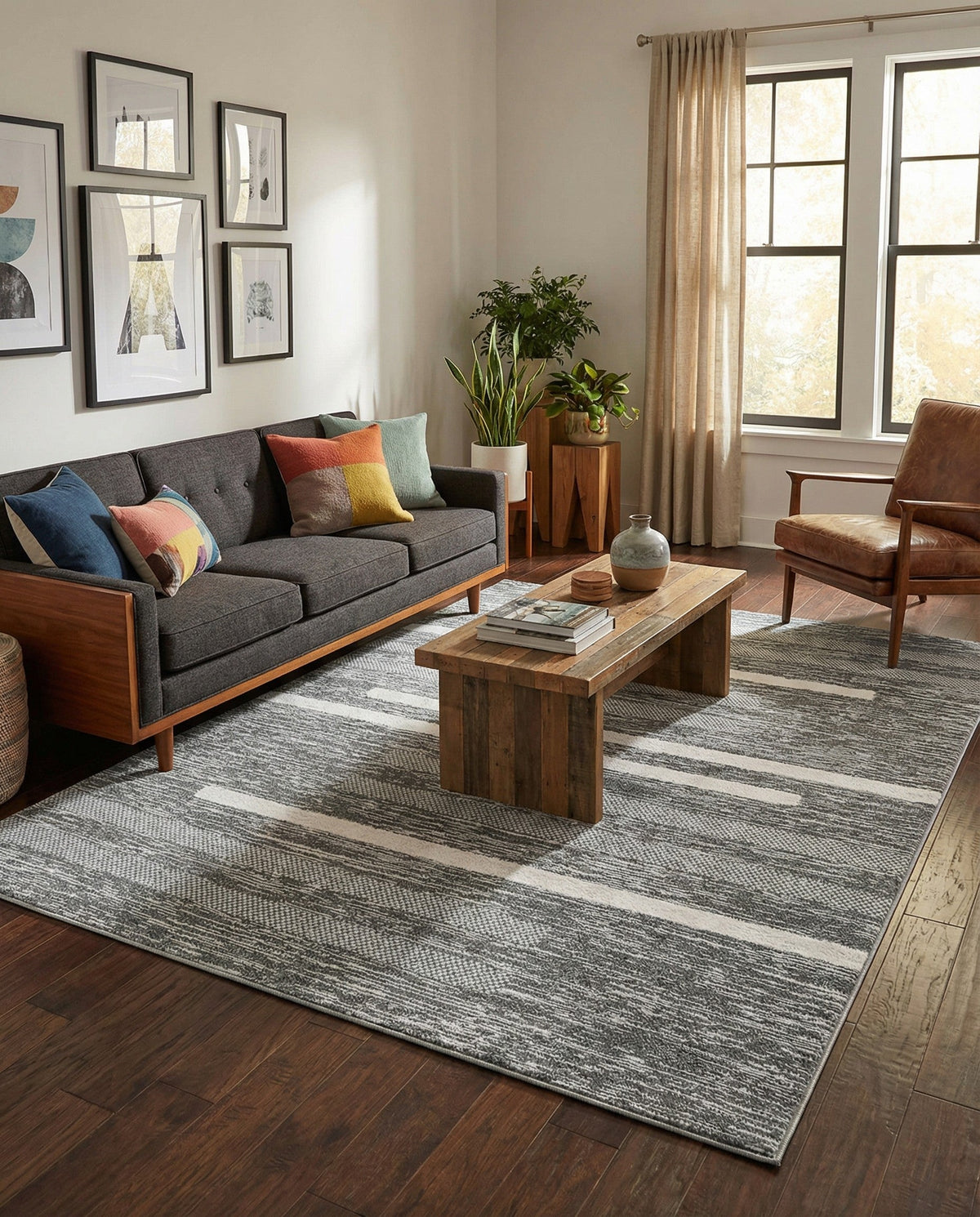 Cathedral Elegance Collection Area Rug - Chapel Rectangle Gray  lifestyle 23