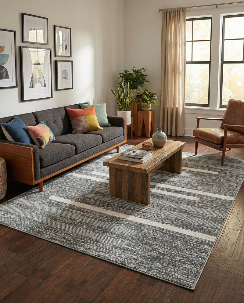 Cathedral Elegance Collection Area Rug - Chapel Rectangle Gray  lifestyle 23