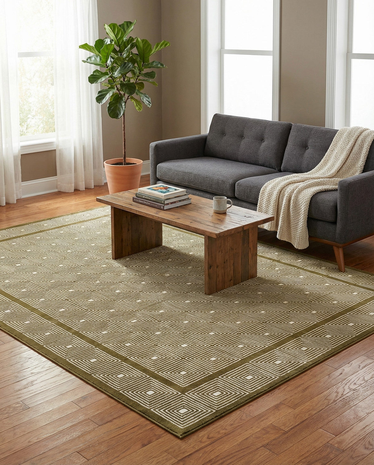 Aravalli Collection Area Rug -  Jaipur Rectangle Olive Green  lifestyle 22