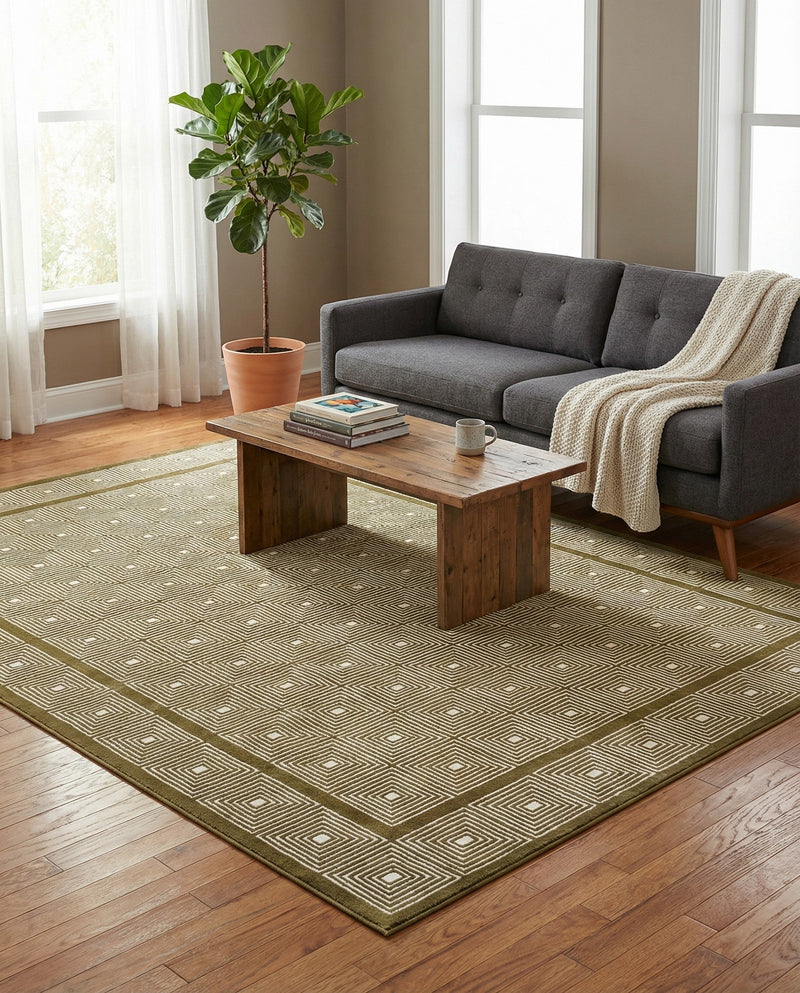 Aravalli Collection Area Rug -  Jaipur Rectangle Olive Green  lifestyle 22