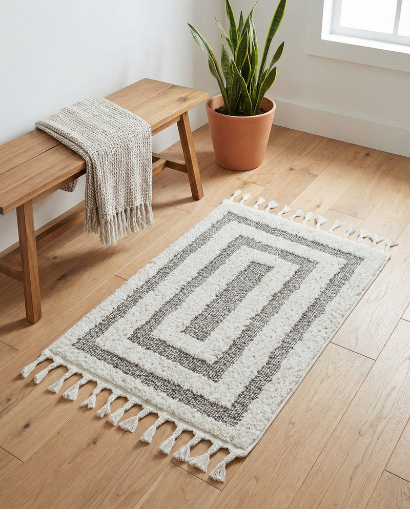 Sahara Chic Collection Area Rug -  Casablanca Rectangle Gray  lifestyle 32
