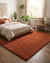 Plush Oasis Collection Area Rug - Serenity (Terracotta) Rectangle Terracotta  lifestyle 31