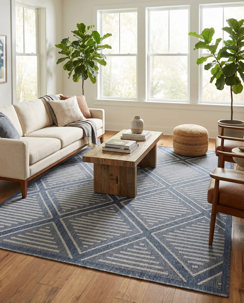 Savannah Pergola Collection Area Rug -  Eden Rectangle Navy Blue  lifestyle 20