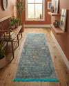 Caribbean Breeze Collection Area Rug -  Martinique Runner Turquoise  lifestyle 59