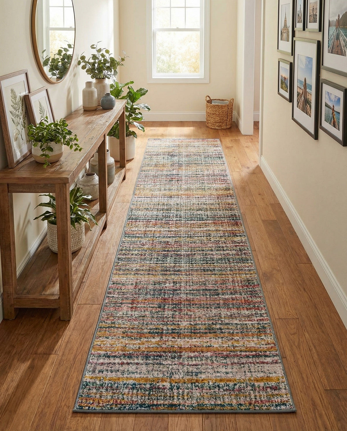 Jewel Oasis Collection Area Rug - Sapphire (Multi) Runner Multi  lifestyle 138