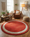 Studio Haven Collection Area Rug -  Alcove (Terracotta) Round Terracotta  lifestyle 29