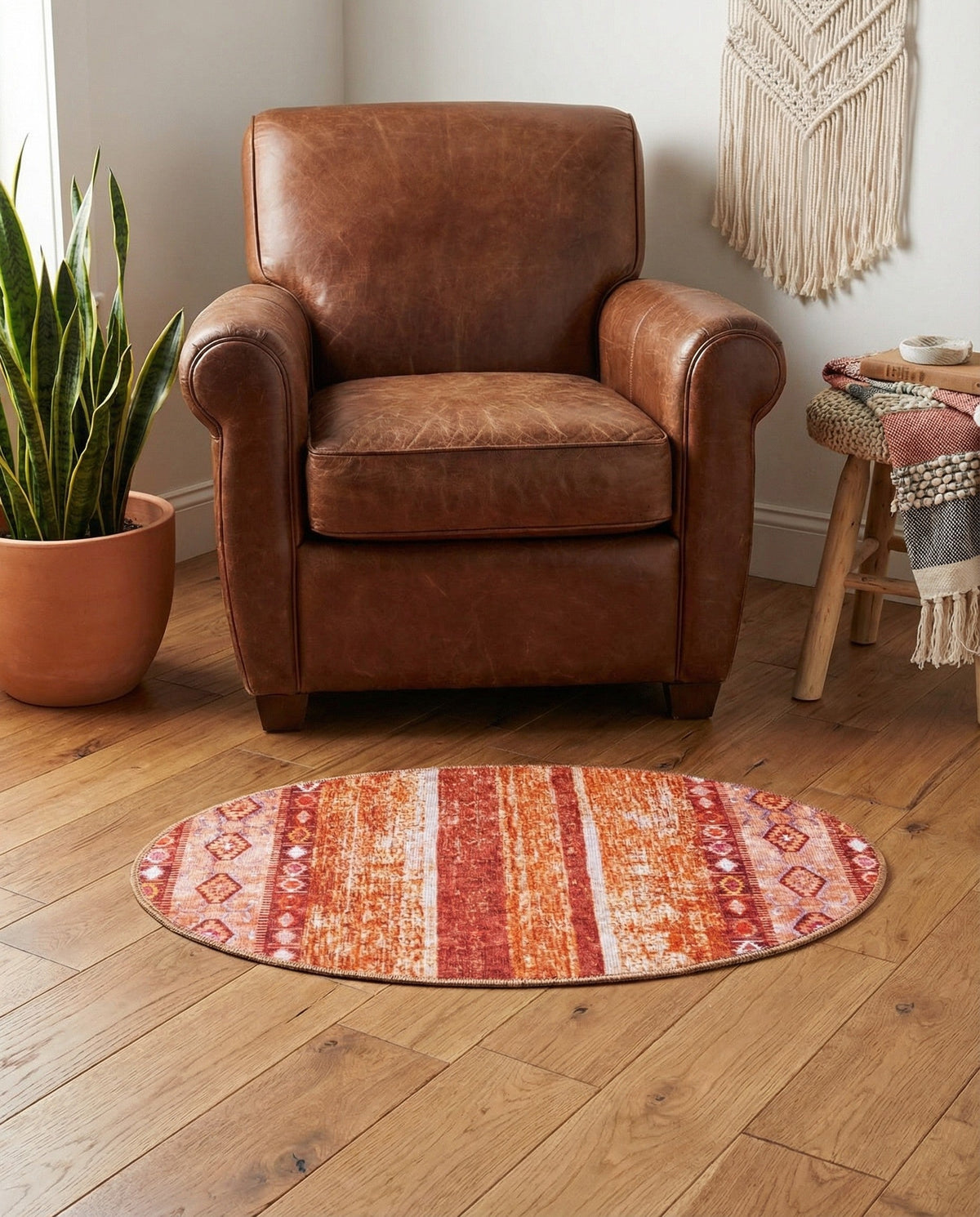 Heritage Elegance Collection Area Rug -  Edinburgh Oval Rust Red  lifestyle 152