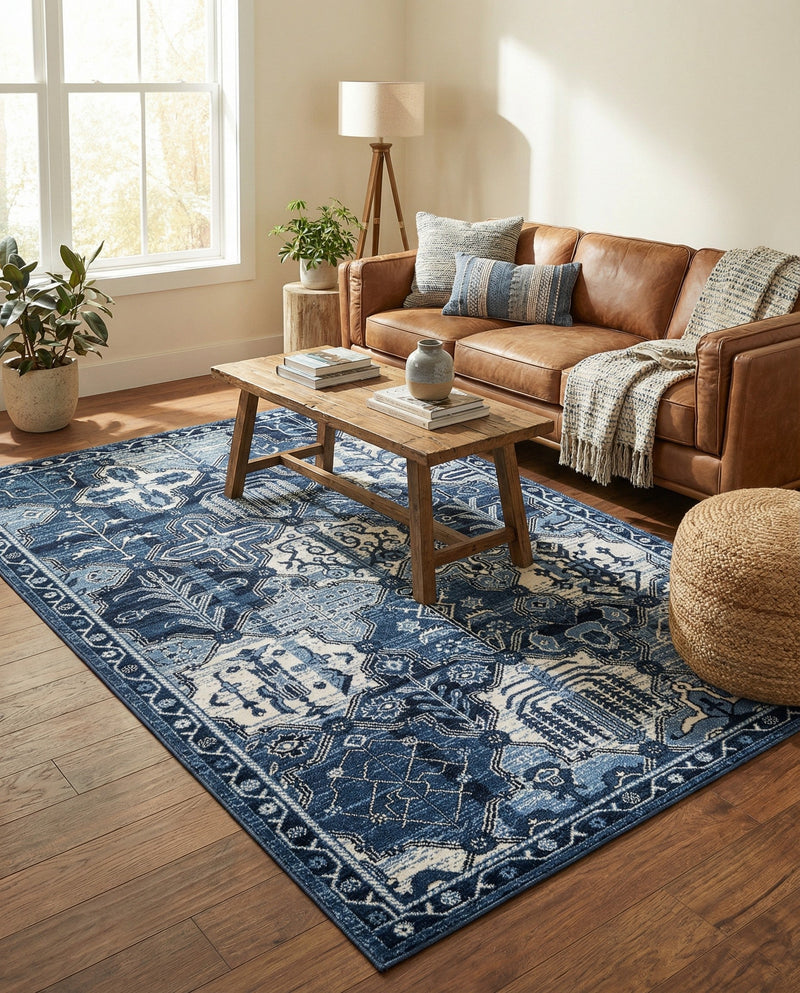 Horizon Collection Area Rug - Dawn Rectangle Blue  lifestyle 62
