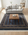 Samarkand Elegance Collection Area Rug -  Margilan (Blue) Square Blue  lifestyle 71