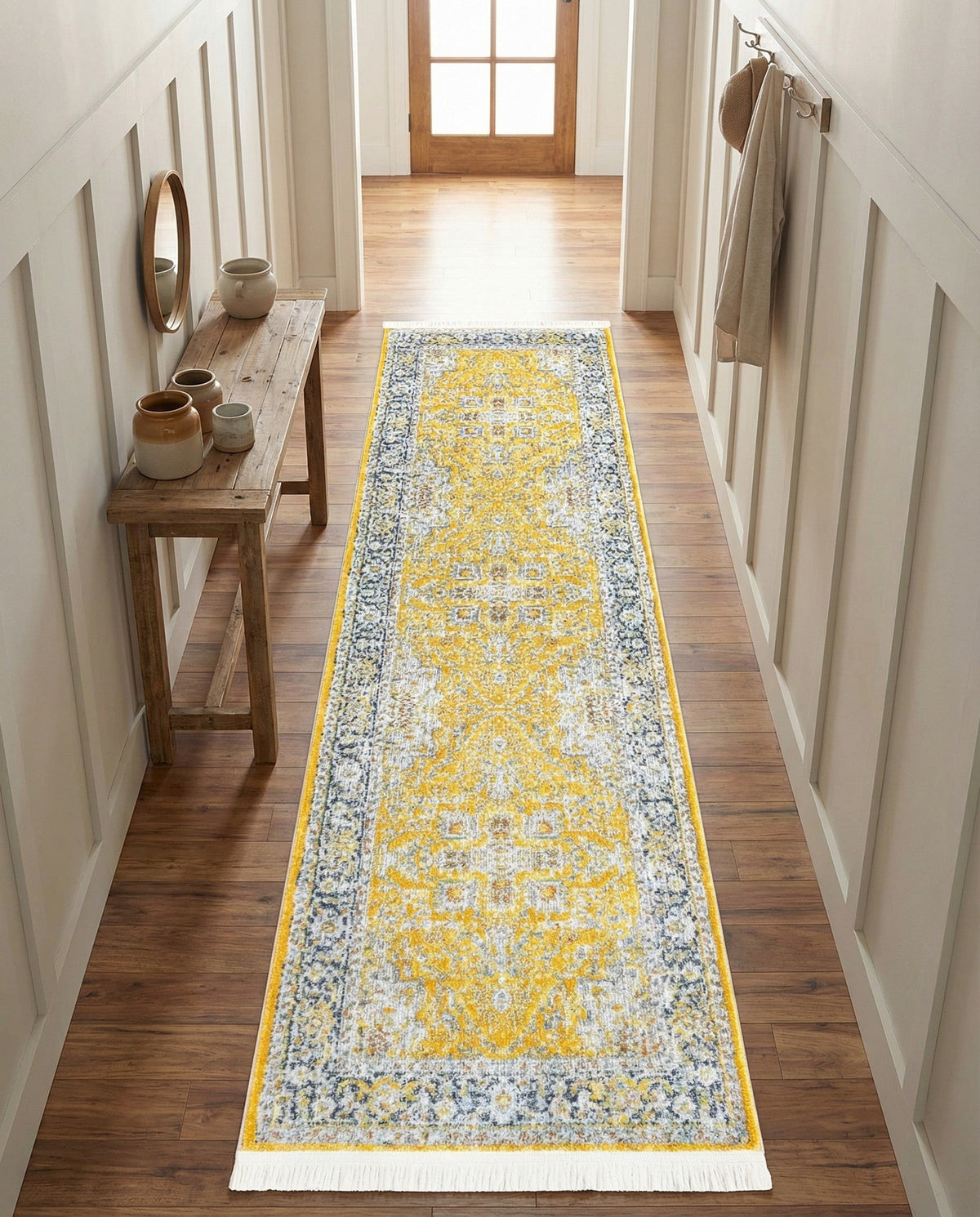 Caribbean Breeze Collection Area Rug -  Andros Runner Yellow  lifestyle 149