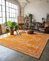 Dover Terrace Collection Area Rug -  Lagoon (Orange) Square Orange  lifestyle 78