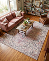Vintage Memories Collection Area Rug - Echoes Rectangle Beige pink  lifestyle 15
