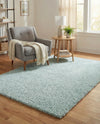 Cozy Comfort Shag Collection Area Rug - Haven (Sage Green) Rectangle Sage Green  lifestyle 26