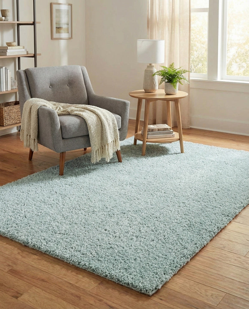 Cozy Comfort Shag Collection Area Rug - Haven (Sage Green) Rectangle Sage Green  lifestyle 26