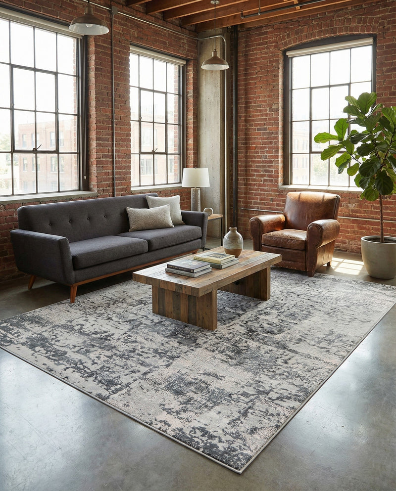 Bloomsbury Elegance Collection Area Rug -  Belgravia Rectangle Gray  lifestyle 29