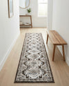 Savannah Elegance Collection Area Rug -  Tybee (Gray) Runner Gray  lifestyle 80