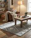 Copenhagen Edge Collection Area Rug -  Frederiksberg Rectangle Gray  lifestyle 15