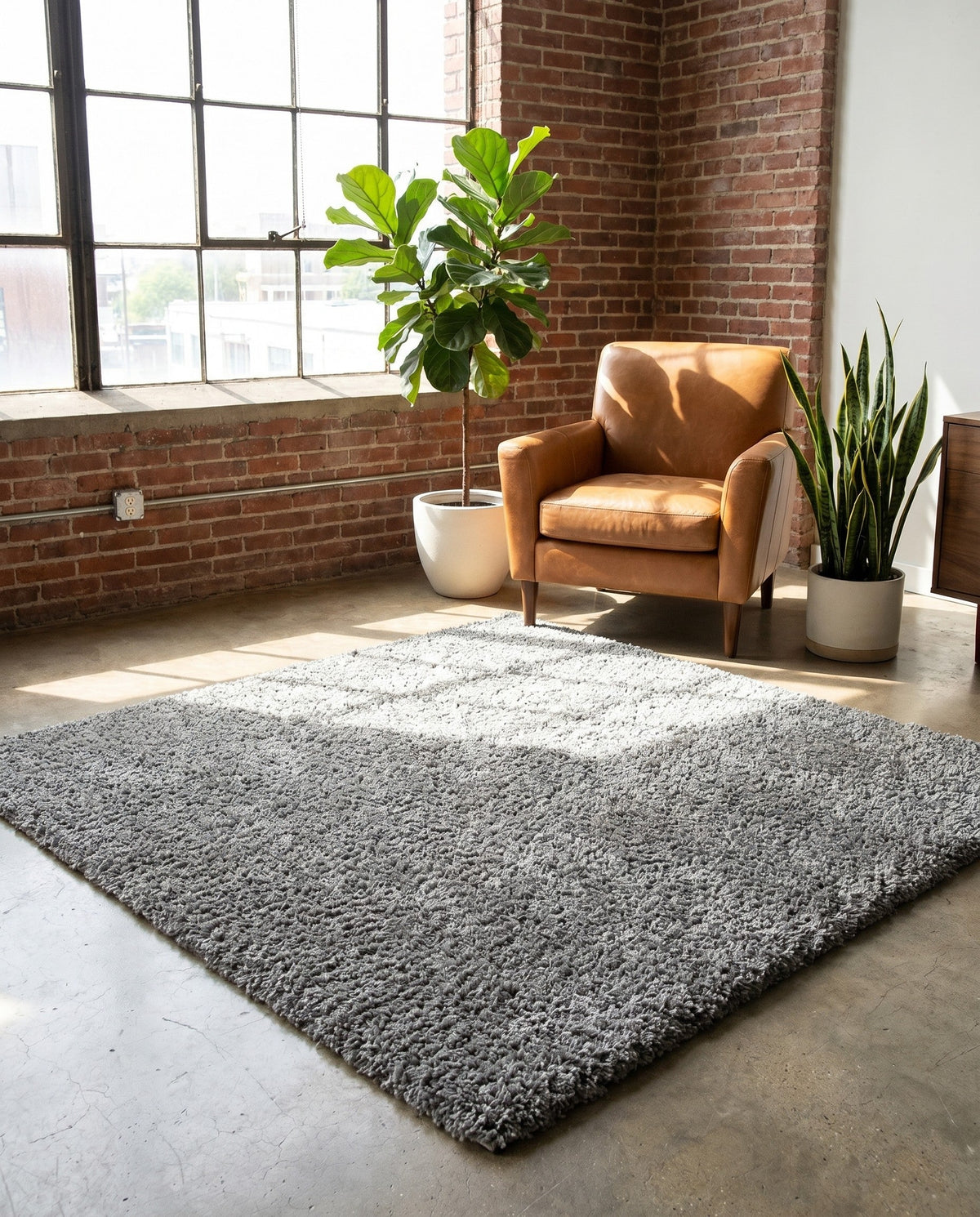 Alpine Plush Collection Area Rug -  Cortina (Peppercorn) Square Peppercorn  lifestyle 89
