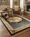Frontier Trails Collection Area Rug - Redwood Rectangle Blue  lifestyle 17