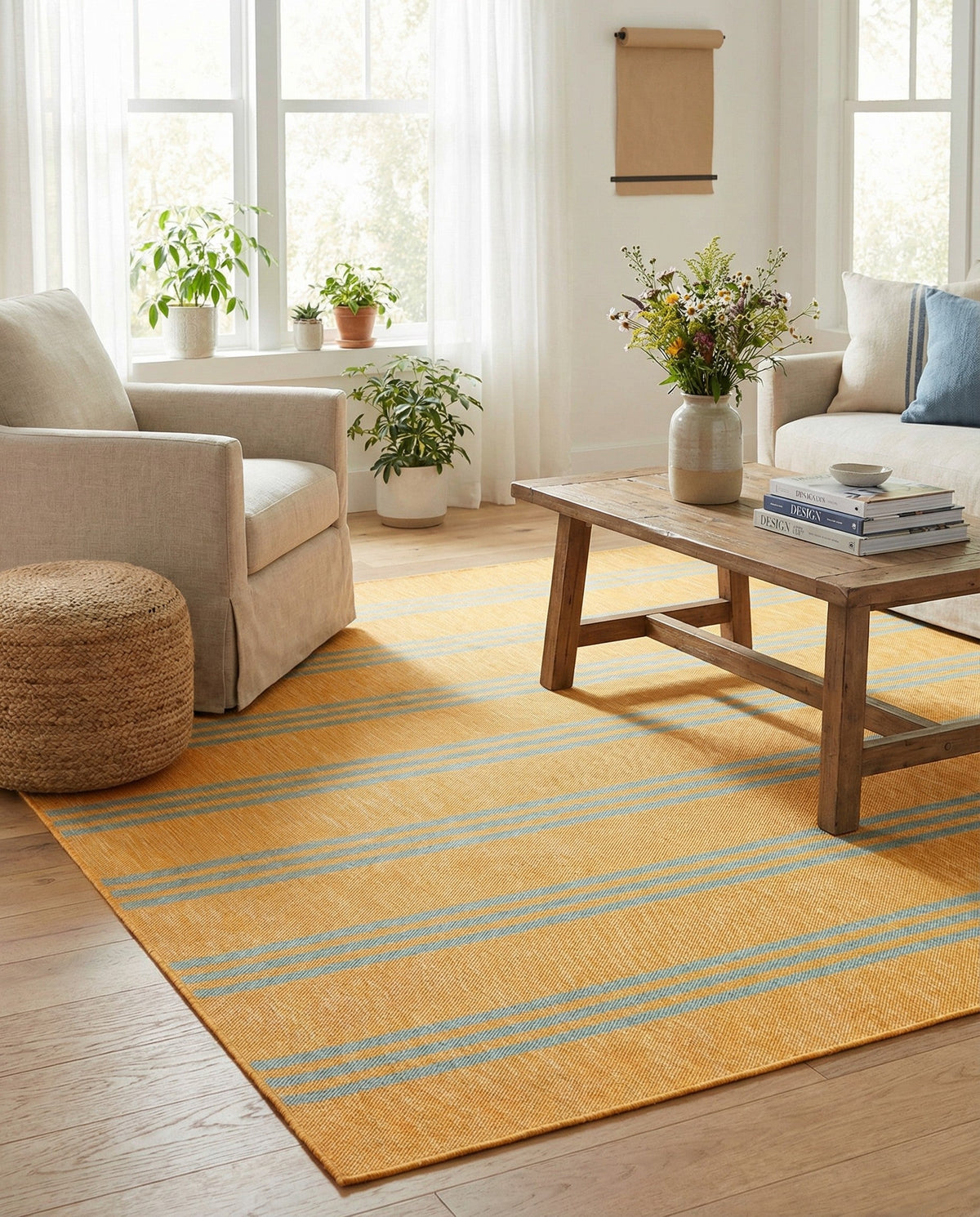 Urban Oasis Rugs Collection Area Rug -  District (Yellow and Aqua) Square Yellow and Aqua  lifestyle 49
