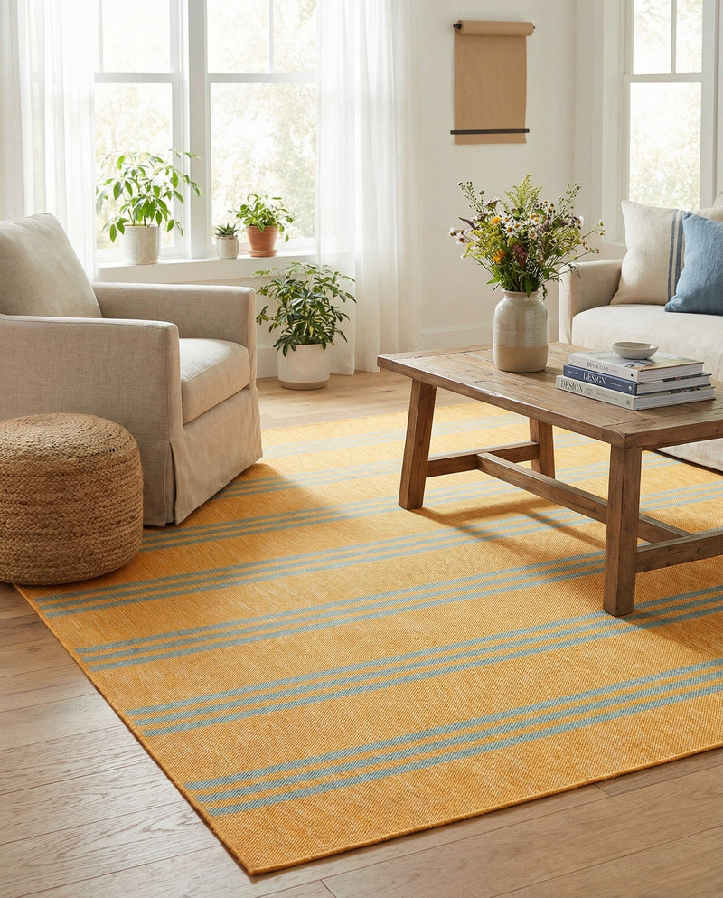 Urban Oasis Rugs Collection Area Rug -  District (Yellow and Aqua) Square Yellow and Aqua  lifestyle 49