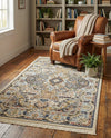 Persian Elegance Collection Area Rug -  Shiraz Rectangle Ivory  lifestyle 56