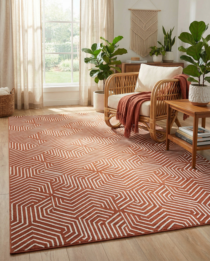 Aravalli Collection Area Rug - Udaipur Rectangle Dusty Pink  lifestyle 64