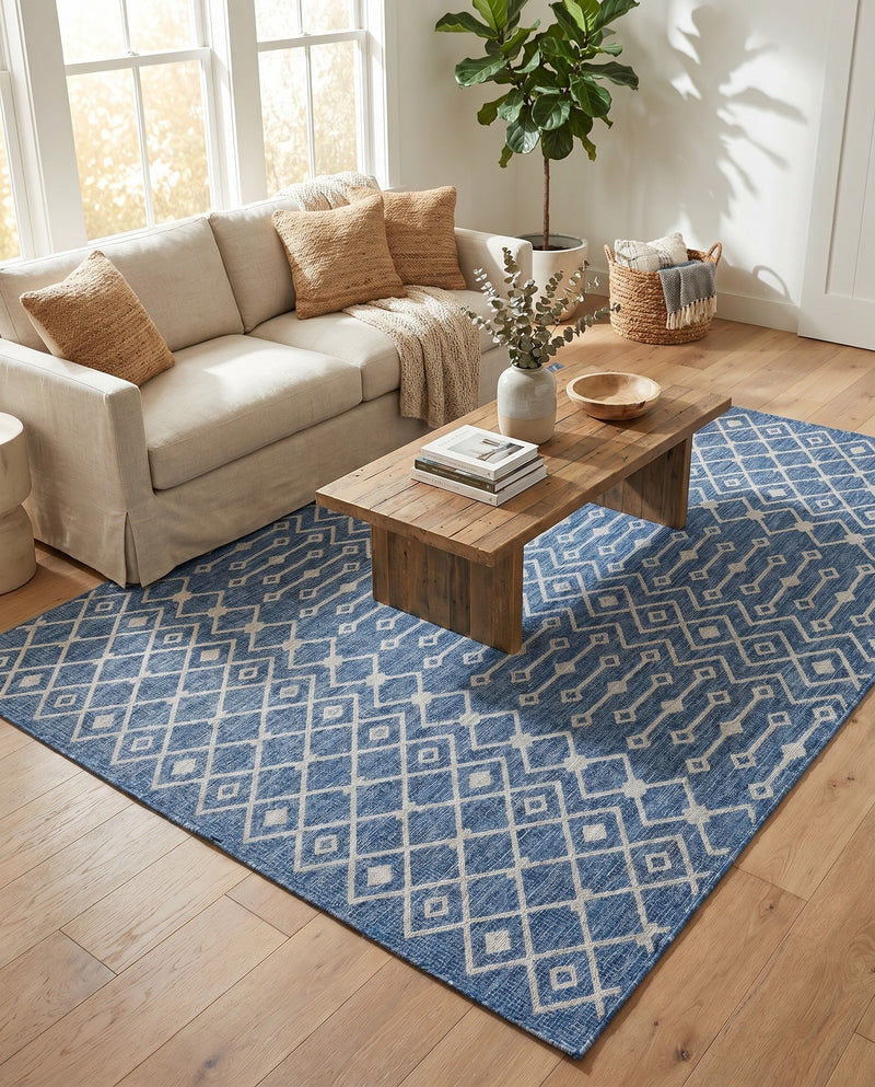 Savannah Pergola Collection Area Rug -  Pergola (Blue) Rectangle Blue  lifestyle 12
