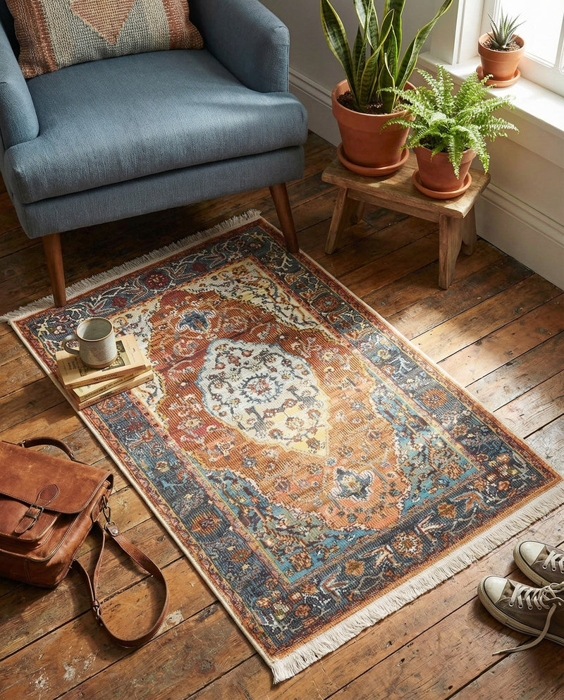 Caribbean Breeze Collection Area Rug -  Vieques Rectangle Rust Red  lifestyle 17