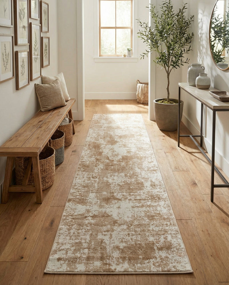 Luminara Sands Collection Area Rug - Elysium (Sand) Runner Sand  lifestyle 70
