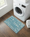 Brighton Stripes Collection Area Rug - Sussex (Light Blue) Rectangle Light Blue  lifestyle 24