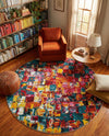 Venetian Elegance Collection Area Rug -  Sant'Erasmo Round Multi  lifestyle 34