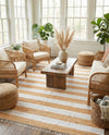 Tassel Trail Collection Area Rug - Pathway (Beige) Rectangle Beige  lifestyle 22