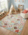 Wonder Tykes Collection Area Rug -  Fantasy Rectangle Ivory  lifestyle 34