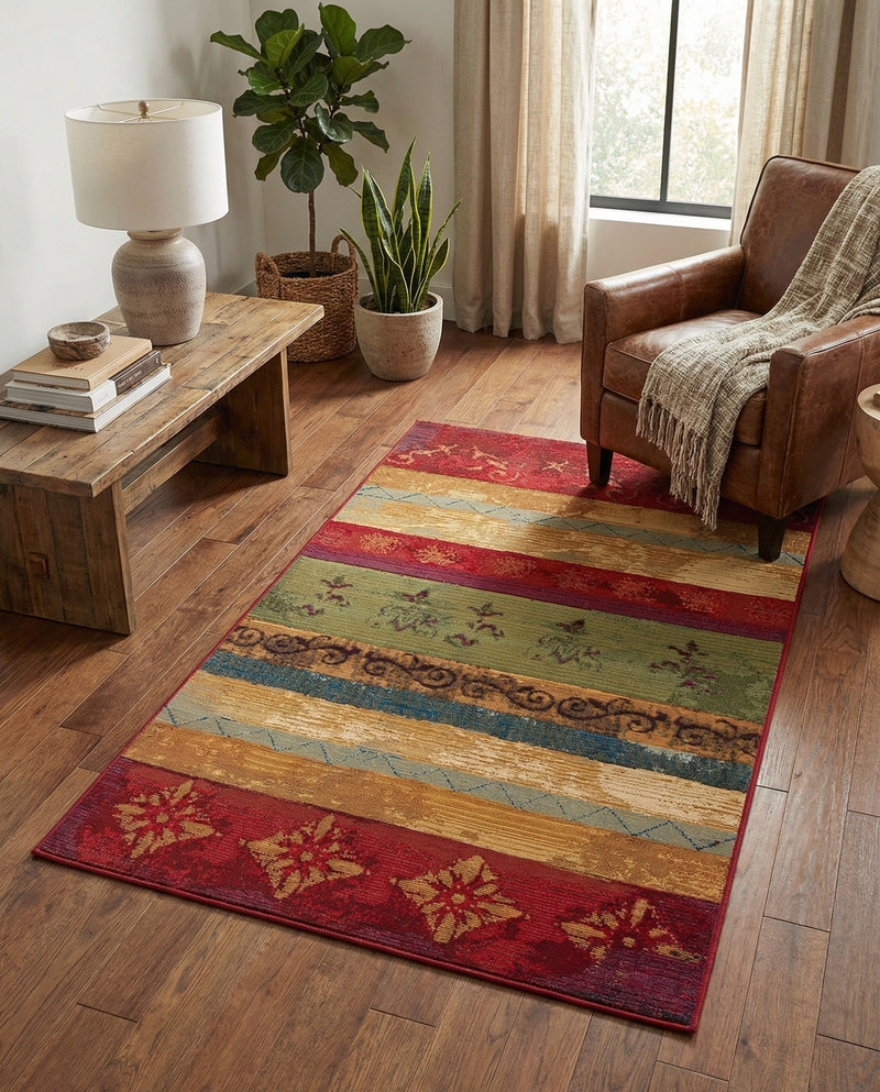 Urban Terrace Collection Area Rug -  Rooftop Rectangle Multi  lifestyle 65