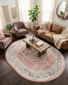 Adriana Terrace Collection Area Rug - Capri (Rose) Oval Rose  lifestyle 37