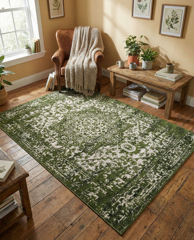 Georgetown Rugs Collection Area Rug - Dupont (Green) Rectangle Green  lifestyle 13