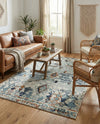 Tangier Treasures Collection Area Rug - Casablanca Rectangle Light Blue  lifestyle 17