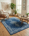 Dover Terrace Collection Area Rug - Marina (Navy Blue) Rectangle Navy Blue  lifestyle 5