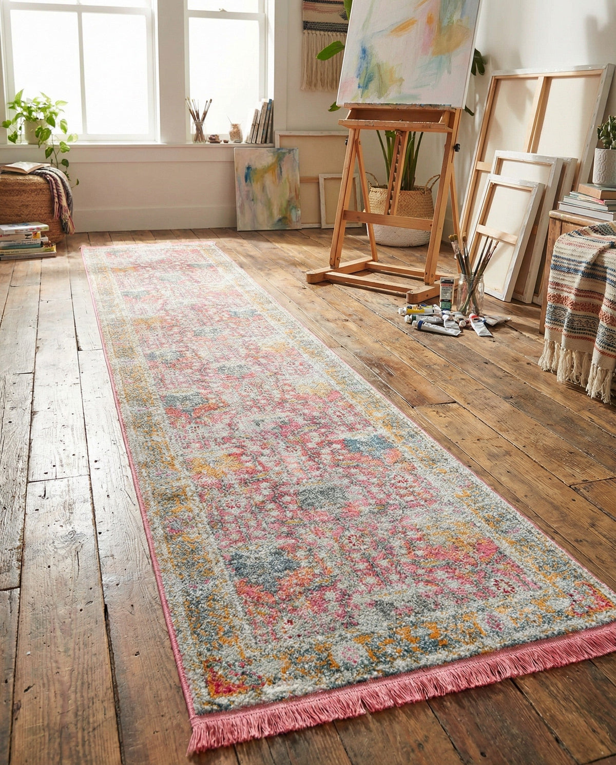 Arcadia Rugs Collection Area Rug -  Olympus Runner Pink  lifestyle 190