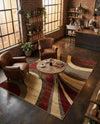 Bistro Lounge Collection Area Rug -  Frappe Rectangle Beige  lifestyle 5