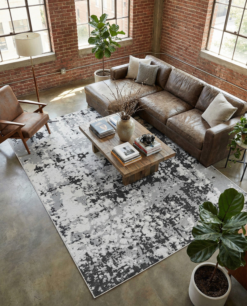 Cathedral Elegance Collection Area Rug -  Basilica Rectangle Black  lifestyle 66