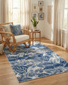 Meadow Breeze Collection Area Rug -  Bluebell Rectangle Navy Blue  lifestyle 32