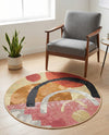 Urban Terrace Collection Area Rug -  Skyline Round Multi  lifestyle 78