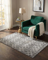 Hollywood Luxe Collection Area Rug - Sunset (Gray Silver) Rectangle Gray Silver  lifestyle 18