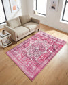 Casablanca Tapestry Collection Area Rug - Fes Rectangle Plumrose Pink  lifestyle 25