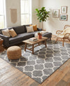 Lattice Gardens Collection Area Rug -  Bloomfield (Dark Gray) Rectangle Dark Gray  lifestyle 21