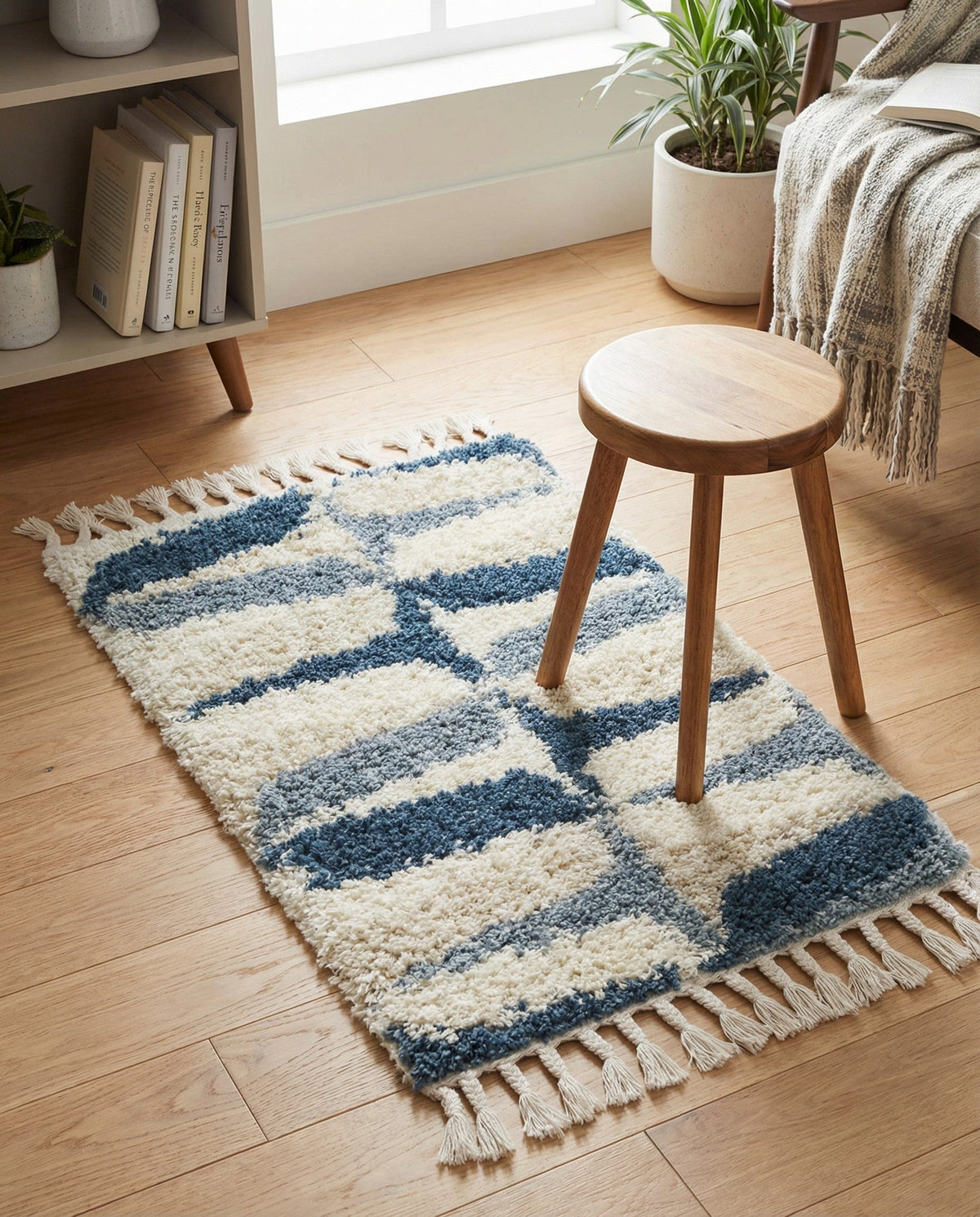 Cozy Cove Shag Collection Area Rug -  Tidewater Rectangle Blue  lifestyle 28