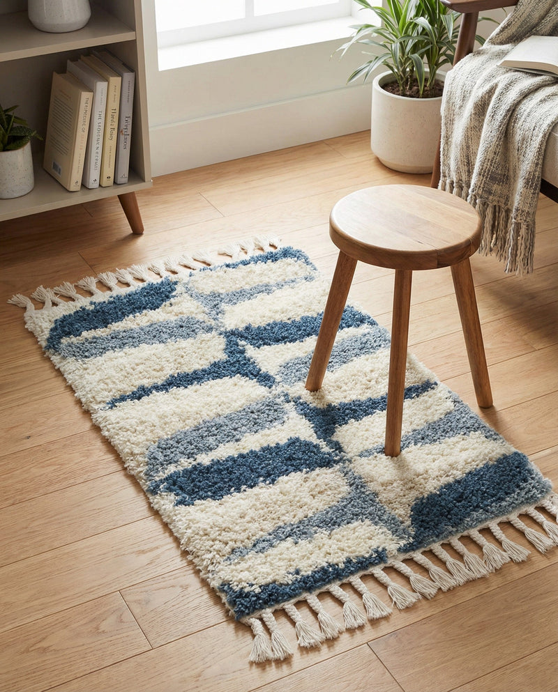 Cozy Cove Shag Collection Area Rug -  Tidewater Rectangle Blue  lifestyle 28