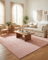 Marrakesh Lattice Collection Area Rug - Casablanca (Rose Pink) Rectangle Rose Pink  lifestyle 6
